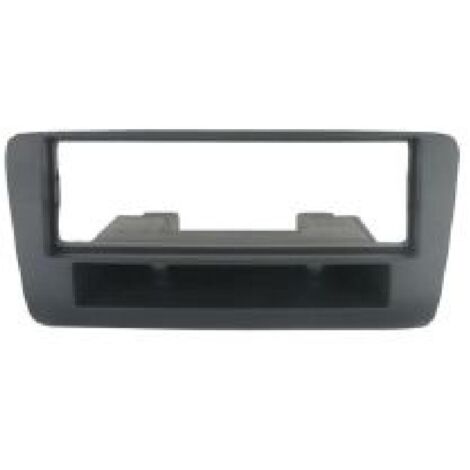 Facade autoradio 1DIN compatible avec Audi A1 10-18 - Noir - avec vide poche