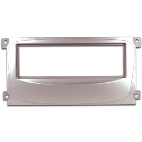 Facade autoradio 1DIN compatible avec Ford C-Max Focus Galaxy Mondeo S-Max - 06-15 - Argent