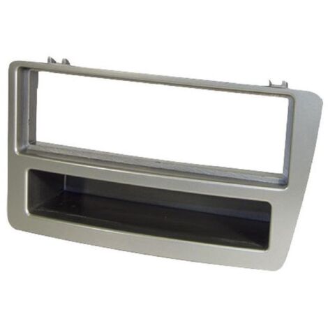 Facade autoradio 1DIN compatible avec HONDA CIVIC 03-06 argent - CLIM AUTO Vide poche
