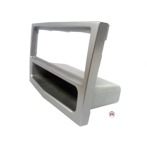 Facade autoradio 1din compatible avec Opel Antara ap06 - Argent - avec vide poche
