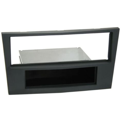 Facade autoradio 1DIN compatible avec Opel Astra H ap04 Noir Charbon Rubber touch