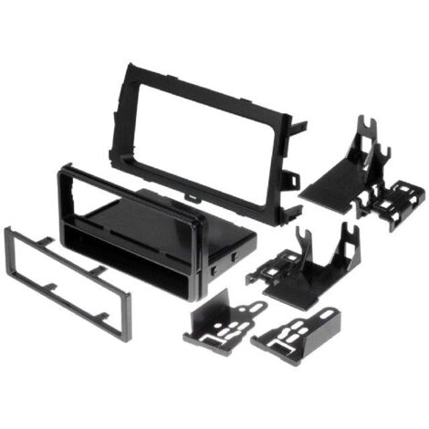 Facade autoradio 1DIN compatible avec Toyota Corolla ap08 - Noir - avec vide-poche