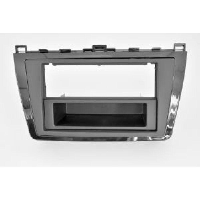 Facade autoradio 1DIN compatible avec Mazda 6 ap10 - noir brillant - avec vide poche