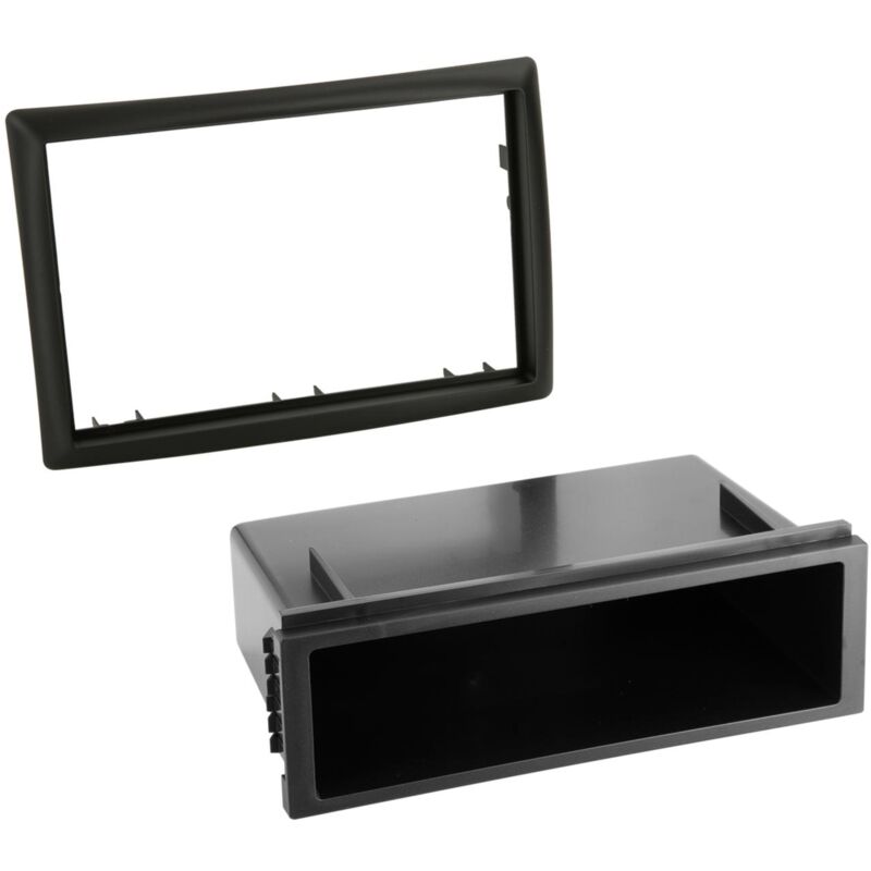 Facade autoradio 1DIN compatible avec Megane 2 02-09 - avec vide poche