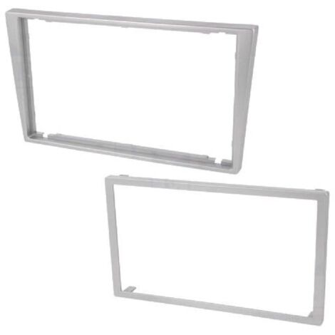 Facade autoradio 2DIN avec contour FA100.2E compatible avec Opel Renault Suzuki - argent
