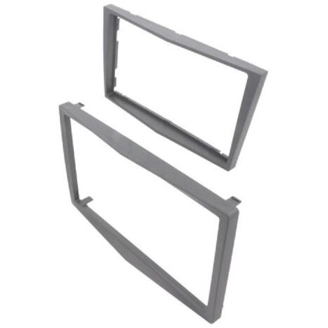 Facade autoradio 2DIN avec contour FA152.2A compatible avec Opel Antara Astra Corsa Zafira - gris fonce