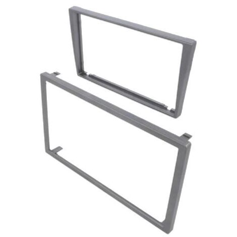 Facade autoradio 2DIN avec contour FA152.2D compatible avec Opel Antara Astra Corsa Zafira - gris fonce