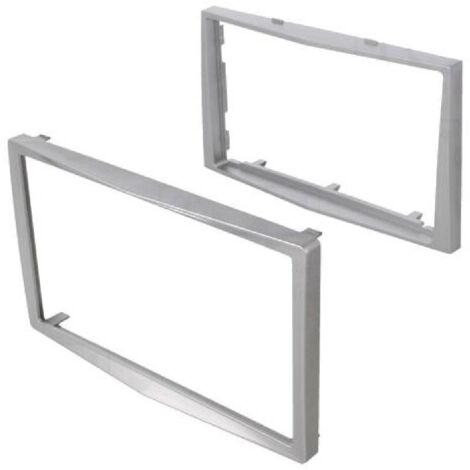 Facade autoradio 2DIN avec contour FA152.2H compatible avec Opel Antara Astra Corsa Zafira - Argent