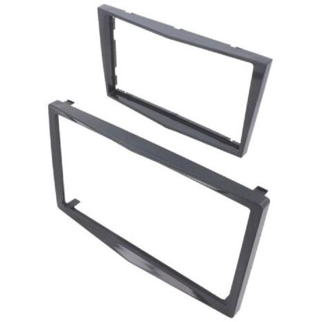Facade autoradio 2DIN avec contour FA152.3 compatible avec Opel Antara Astra Corsa Zafira - Grisgrey gloss
