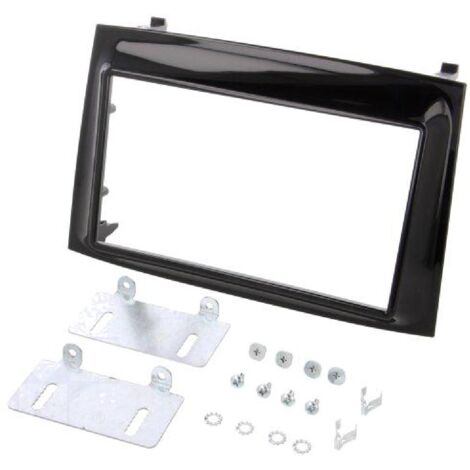 Facade autoradio 2DIN compatible avec Fiat Doblo Opel Combo ap14 - Noir brillant