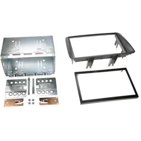 Facade autoradio 2DIN compatible avec Fiat Panda 03-12 Gris