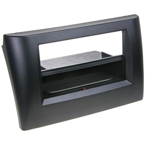 Facade autoradio 2DIN compatible avec Fiat Stilo 01-08 Vide poche Induction Qi Noir