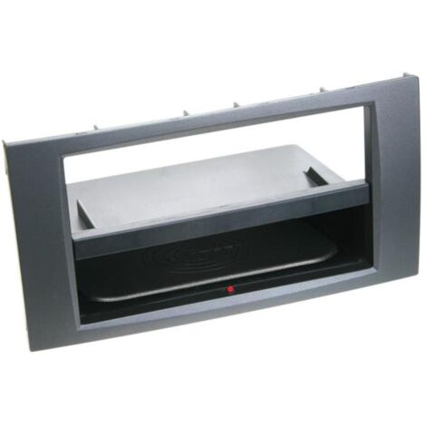 Facade autoradio 2DIN compatible avec Ford ap03 Avec vide poche Induction Qi Anthracite