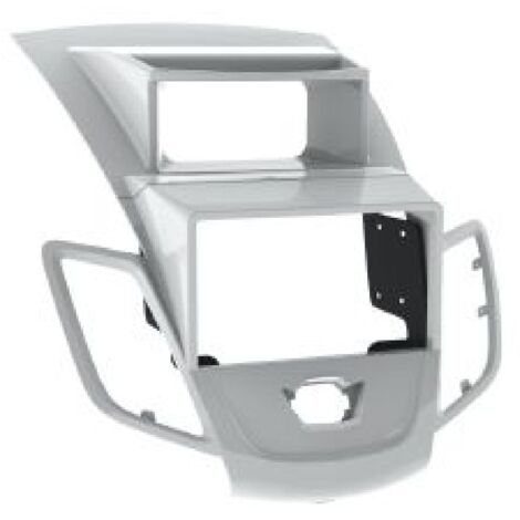 Facade autoradio 2Din compatible avec Ford Fiesta ap09 Argent - avec afficheur