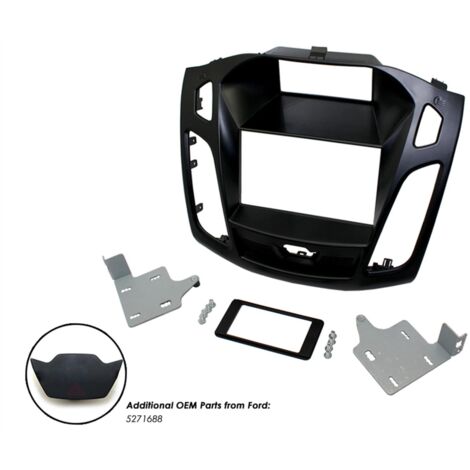 Facade autoradio 2DIN compatible avec Ford Focus ap15 Noir