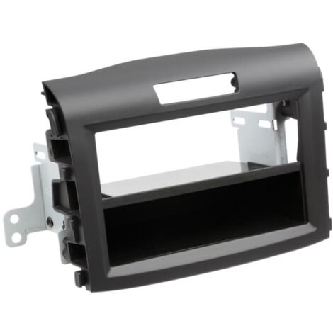 Facade autoradio 2DIN compatible avec Honda CR-V ap12 Avec vide poche Induction Qi Noir Rubber touch