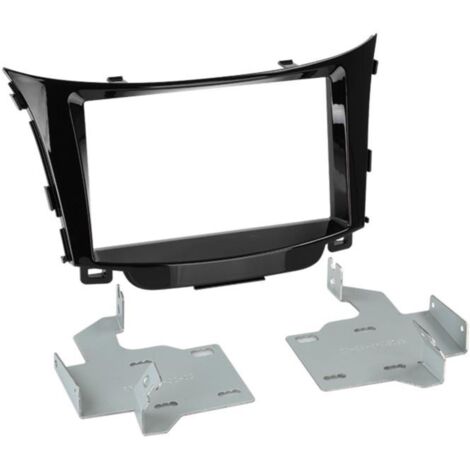 Facade autoradio 2DIN compatible avec Hyundai i30 ap12 Sans nav. Noir brillant