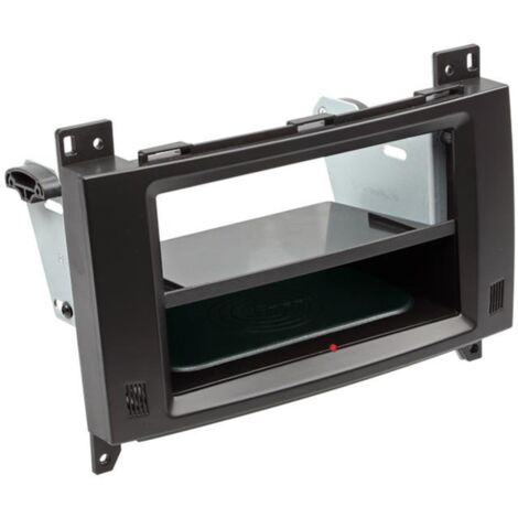Facade autoradio 2DIN compatible avec Mercedes classe A B ap04 Avec Vide poche Induction Qi Noir
