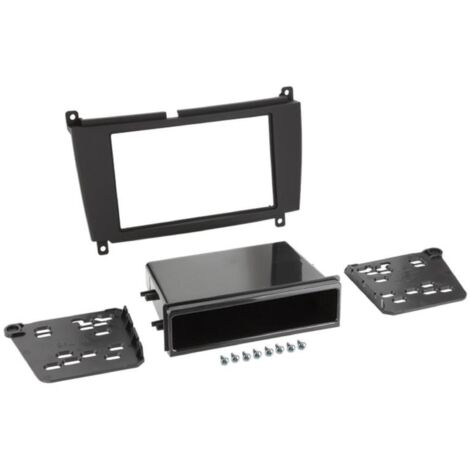 Facade autoradio 2Din compatible avec Mercedes CLK W209 A209 04-10 Avec vide poche - Noir