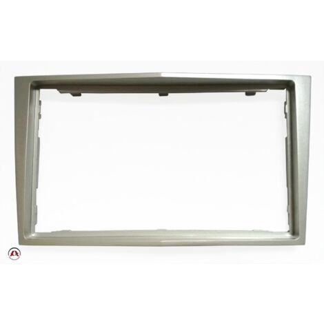 Facade autoradio 2Din compatible avec Opel Corsa D 06-11 - Argent Satin