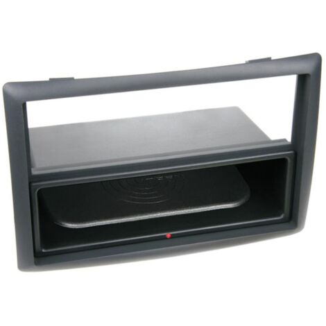 Facade autoradio 2DIN compatible avec Renault Megane 2 ap02 Vide poche Induction Qi Noir