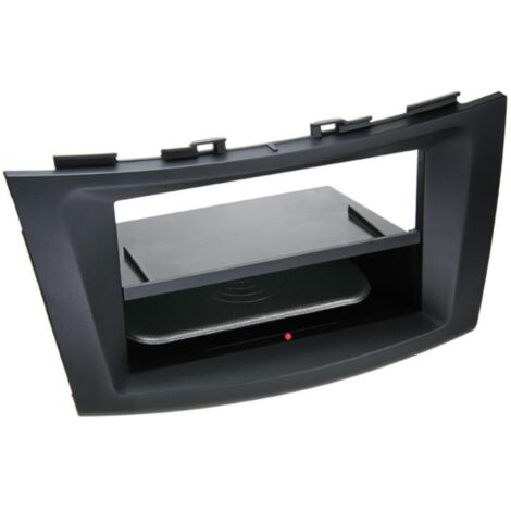 Facade autoradio 2DIN compatible avec Suzuki Swift ap10 Avec vide poche Induction Qi Noir