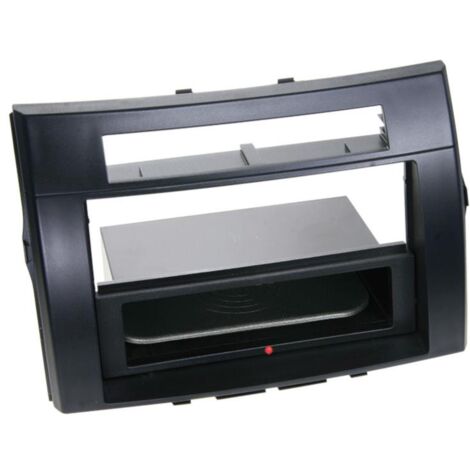 Facade autoradio 2DIN compatible avec Toyota Corolla Verso 04-09 Avec vide poche Induction Qi Noir