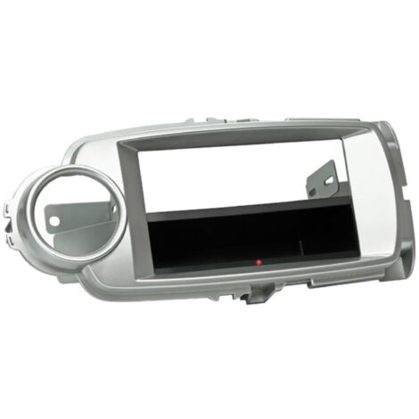 Facade autoradio 2DIN compatible avec Toyota Yaris ap11 Avec vide poche Induction Qi Argent