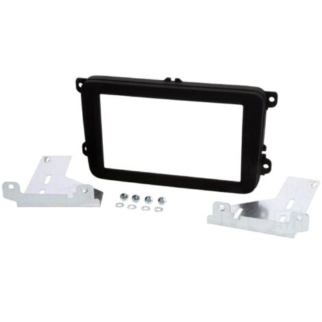 Facade Autoradio 2Din compatible avec VW Caddy ap15 VW T6 Transporter ap15 VW Tiguan ap15 - noir brillant