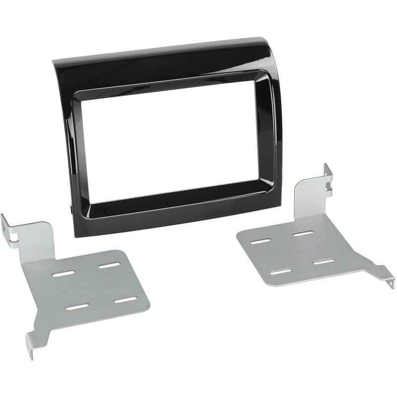 Kit Support autoradio compatible avec Jumper Ducato Boxer Movano 14-23 - 2Din Noir brillant - voir liste