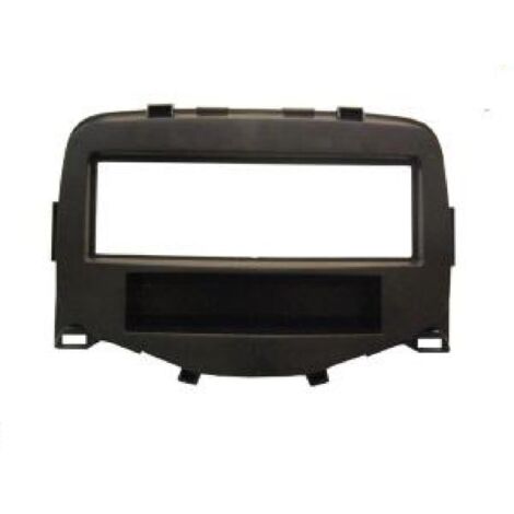 Facade autoradio compatible avec Citroen C1 2014 Peugeot 108 2014 Toyota Aygo 2014 noir