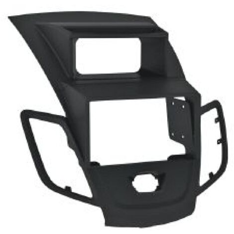 Facade autoradio compatible avec Ford Fiesta 6 - Noir - avec afficheur