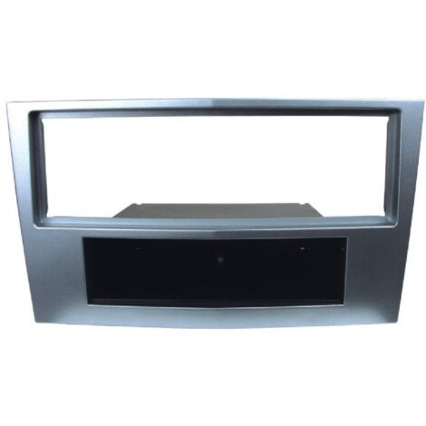 Facade autoradio compatible avec Opel Corsa D 06-11 - Argent - avec vide poche