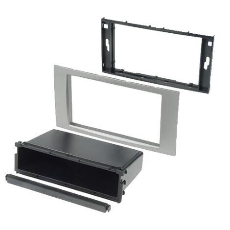 Facade Autoradio FA1530D compatible avec Ford 04-10 - Argent - vide-poche