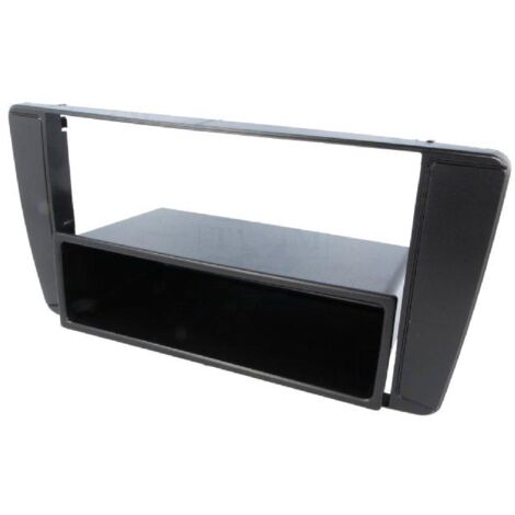Facade autoradio FA162B avec vide-poche compatible avec Skoda Octavia 2 - noir