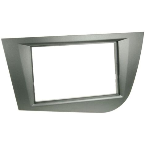 Facade autoradio FA188C compatible avec Seat Leon 05-09 - Argent Fonce