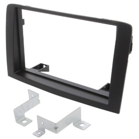 Facade Autoradio FA215D compatible avec Fiat Idea Lancia Musa 03-12 noir