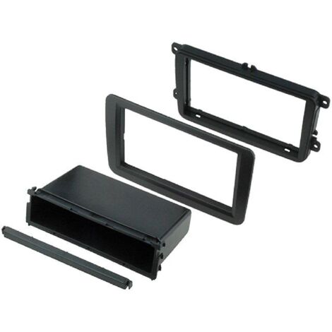 Facade autoradio FA261 compatible avec Seat Leon VW Golf 5 6 Skoda Octavia - Noir
