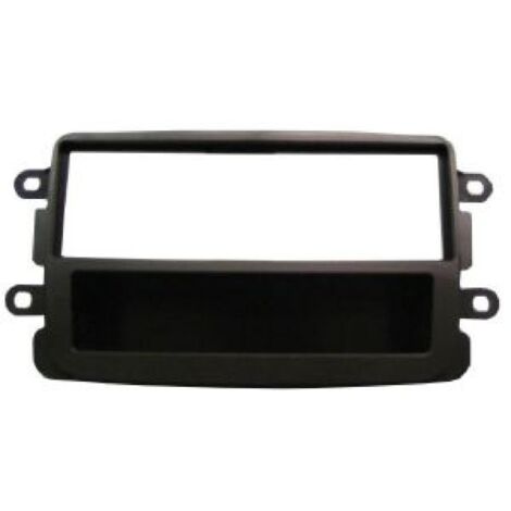 Facade Autoradio FA262D compatible avec Dokker Duster Lodgy Logan Sandero Talento NV300 Capture Master - Noir