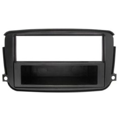 Facade autoradio FA281 compatible avec Smart Fortwo ap10 Avec vide poche Noir