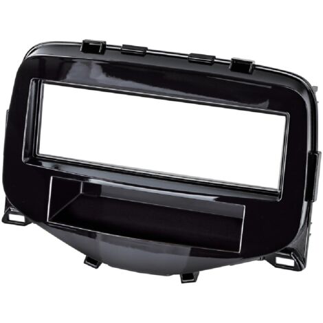 Facade Autoradio FA336 compatible avec Citroen C1 Peugeot 108 Toyota Aygo Noir brillant