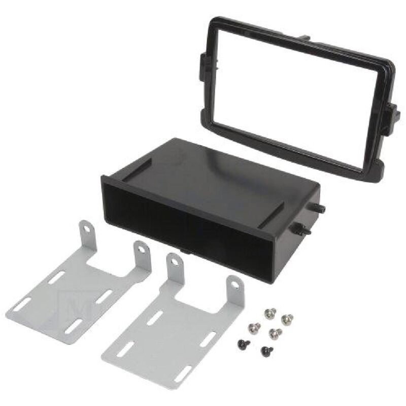 Facade autoradio FA432A compatible avec Dacia Opel Renault - Noir Brillant