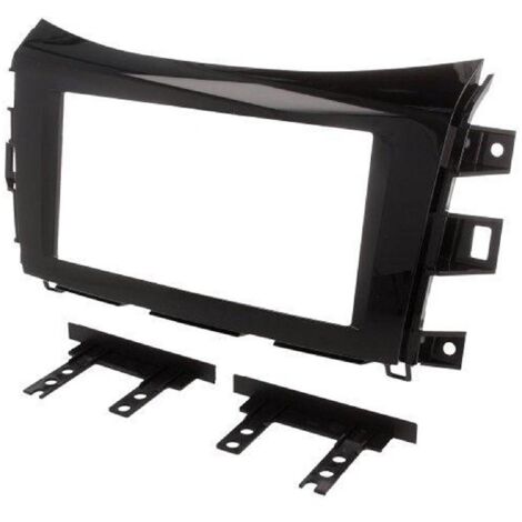 Facade autoradio FA507 compatible avec Nissan Navara ap15 - Pour 100x200mm - Noir brillant - 2DIN