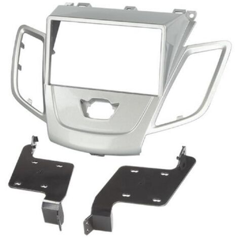 Facade autoradio KA948 2Din compatible avec Ford Fiesta 08-13 - Sans Ecran - Argent