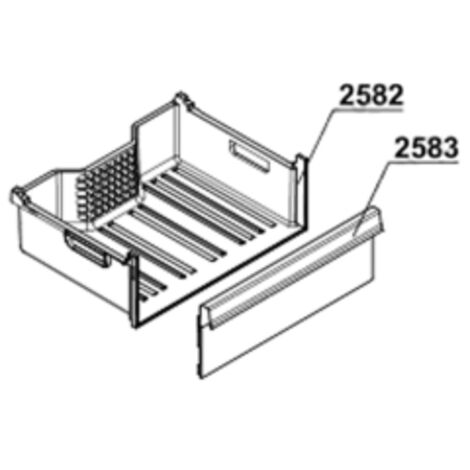 Facade bac du haut 150mm Refrigerateur, congelateur 4638250500 BEKO