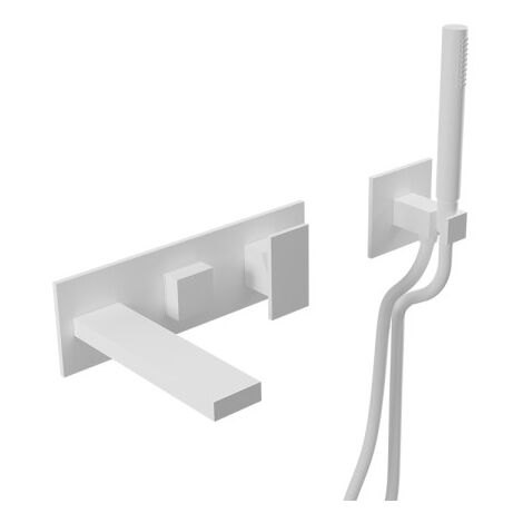 Façade bain douche mitigeur 2 Sorties Tabula Blanc Mat - CRISTINA ONDYNA TA10224