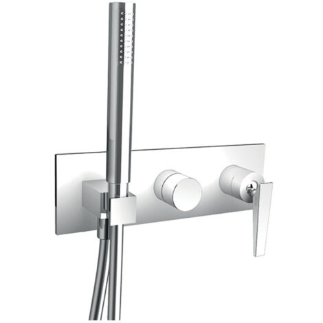 Facade bain douche mitigeur encastré 2 sorties Chromé FRACTAL - CRISTINA ONDYNA FT60251