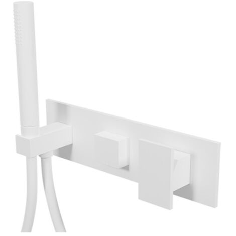 Façade bain douche mitigeur mural encastré Blanc Mat Tabula - CRISTINA ONDYNA TA60224