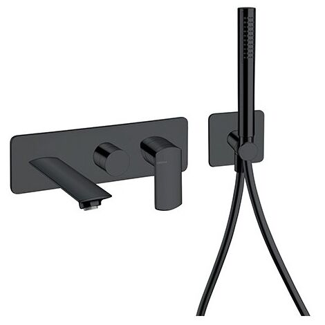 Facade Bain Douche Mural Profilo Encastre 3 Sorties Black Mat - CRISTINA ONDYNA PF10313