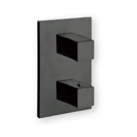 Façade de douche thermostatique 3 sorties Blackmat QUADRI - CRISTINA ONDYNA XQ85313